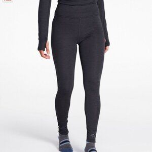 Women's L.L.Bean Midweight Base Layer Pants - Small, Black